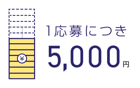 1応募につき5,000円